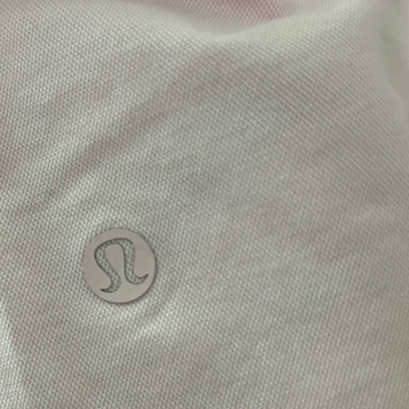 Lululemon Evolution Men’s Polo Shirt Medium Pink Blush Cotton Blend - Picture 6 of 7